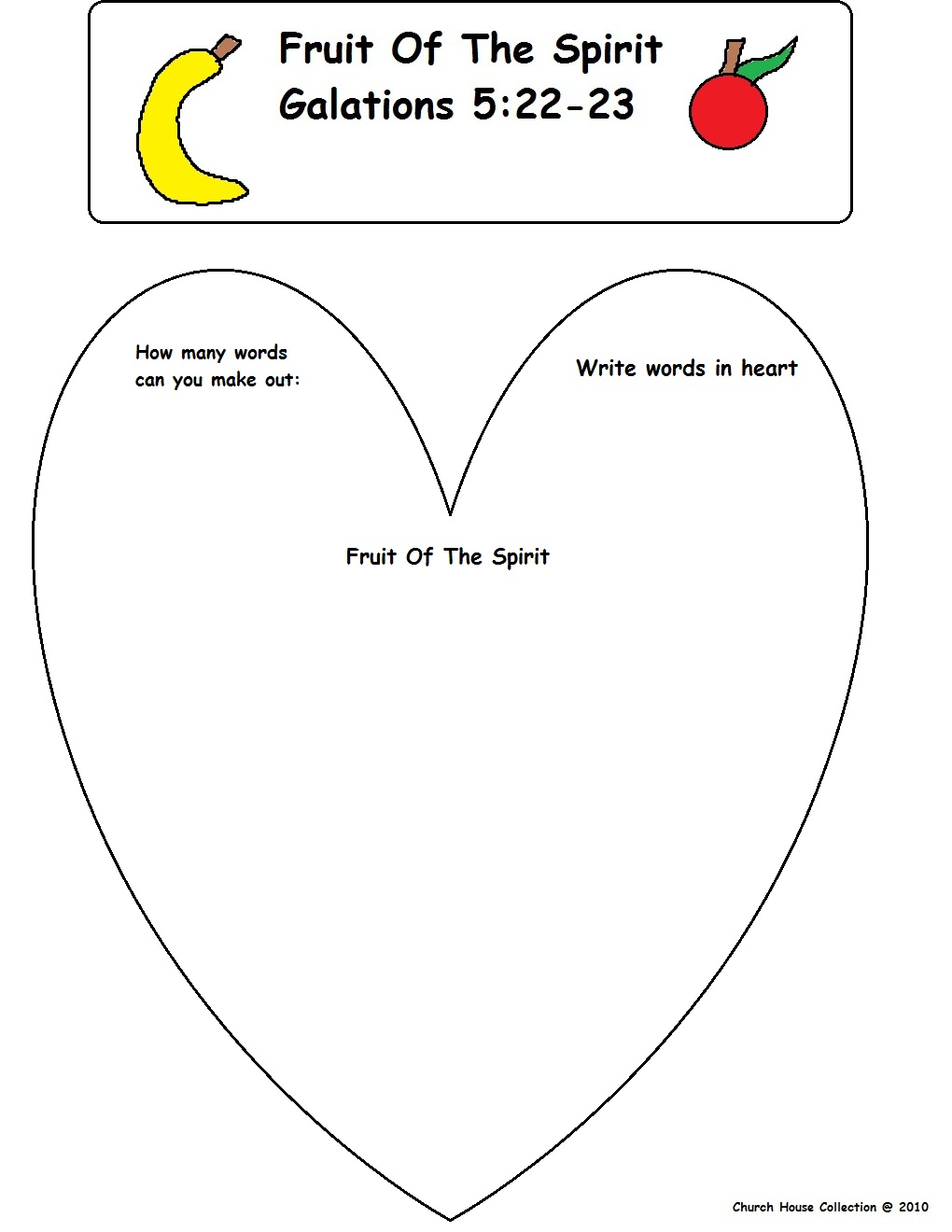 Fruit of The Spirit Sunday School Lesson